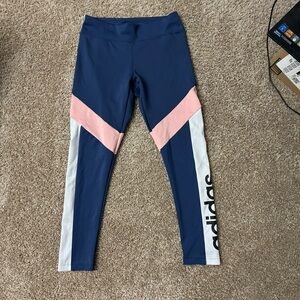 Adidas‎ Women’s Pink Blue & White Leggings Size Small